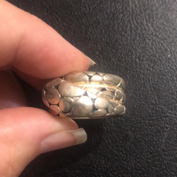 . 925 Sterling Silver Dot / Tortoise Ring 10.6g - Picture 5 of 7